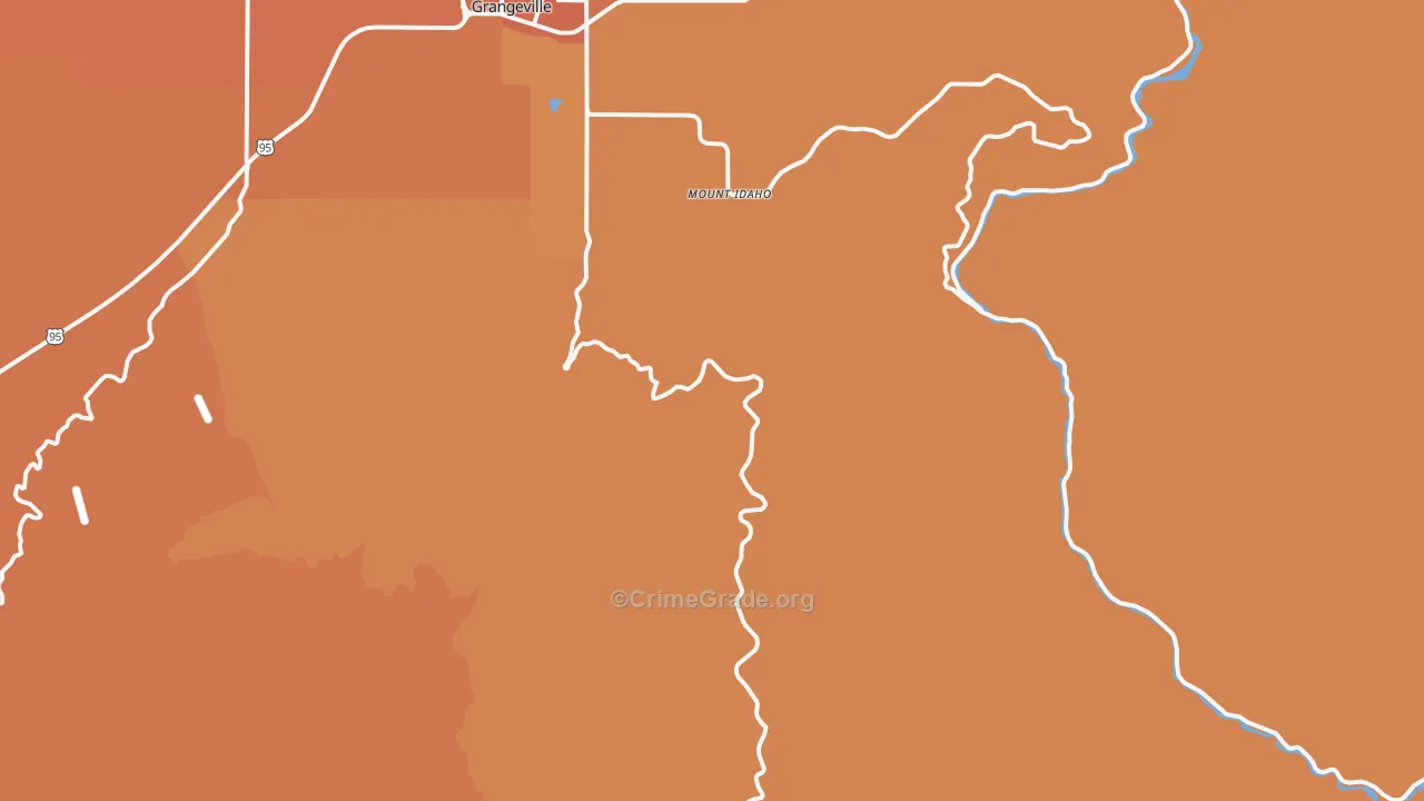 Mount Idaho, ID Map of Vandalism Rates