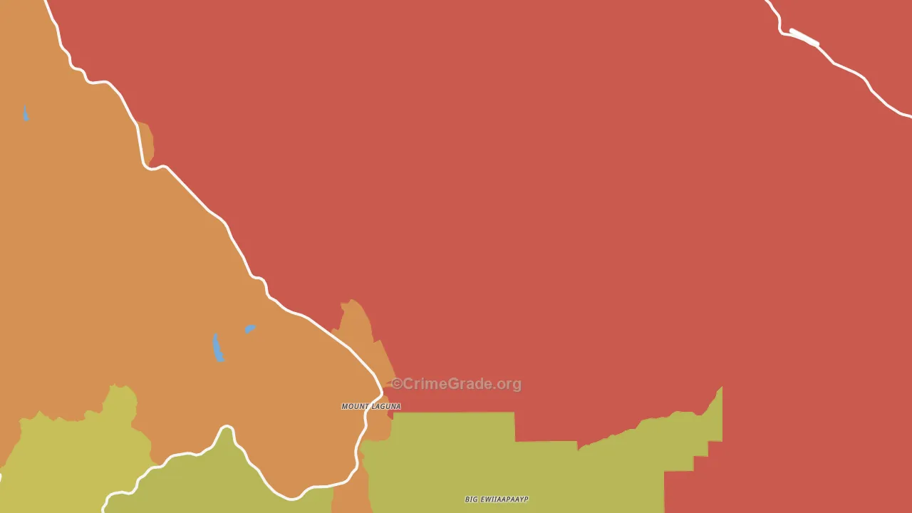 Mount Laguna, CA Map of Vandalism Rates