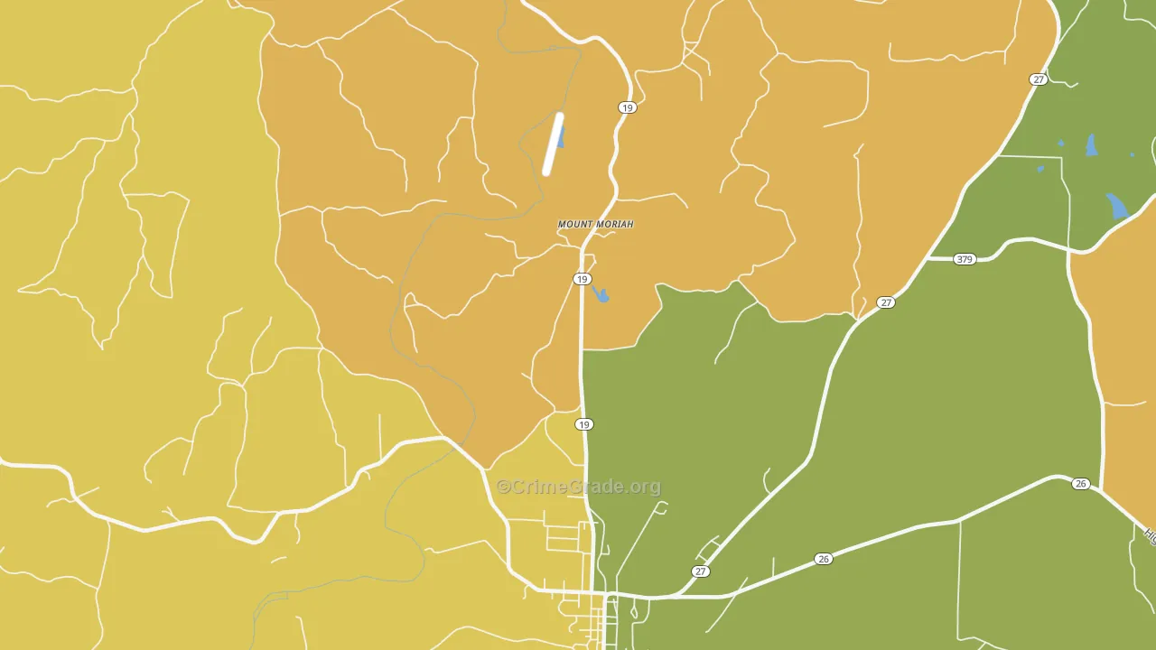 Mount Moriah, AR Map of Vandalism Rates