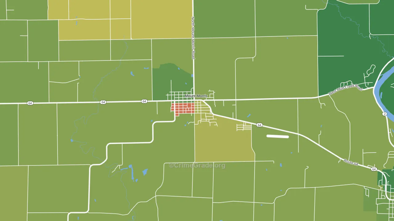 Mount Morris, IL Map of Vandalism Rates