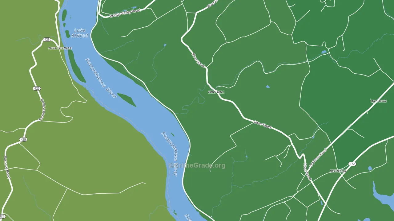 Mount Nebo, PA Map of Vandalism Rates