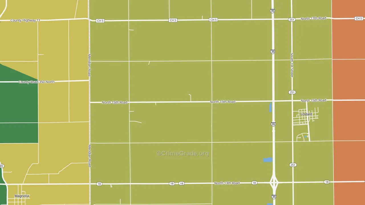Mount Palatine, IL Map of Vandalism Rates