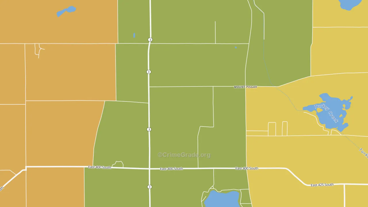 Mount Pisgah, IN Map of Vandalism Rates