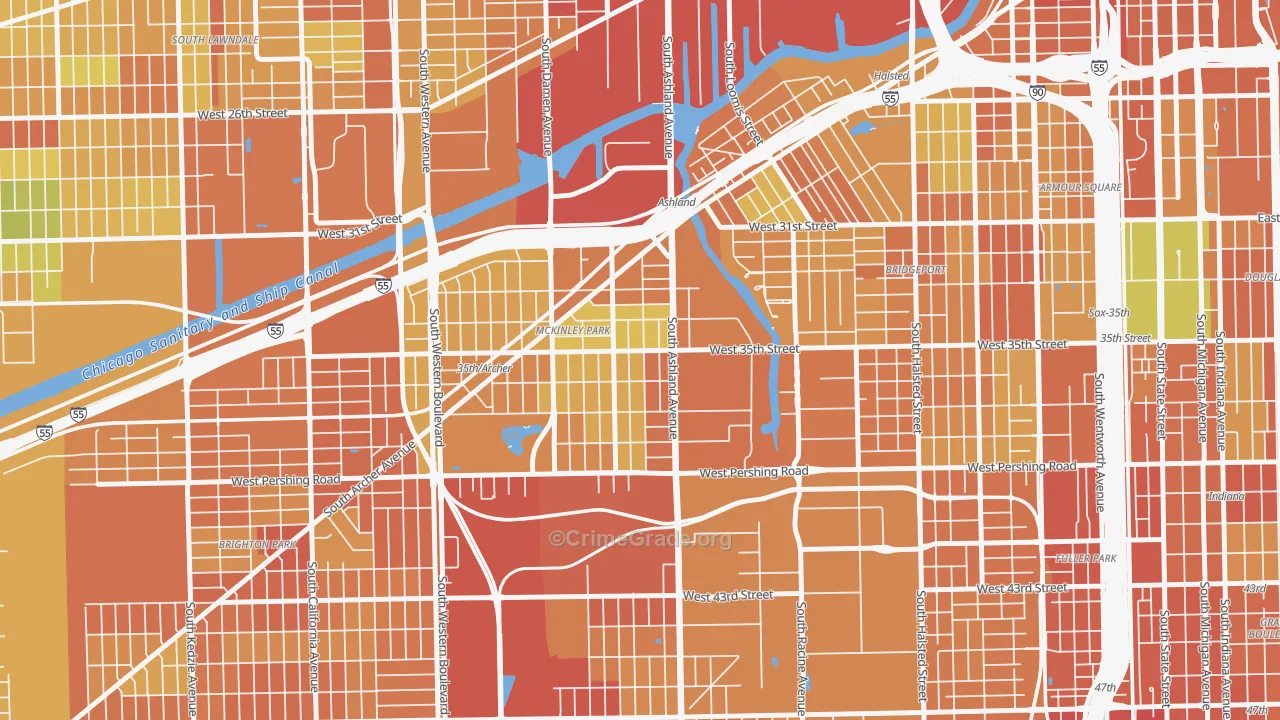 Mount Pleasant, Chicago, IL Map of Vandalism Rates