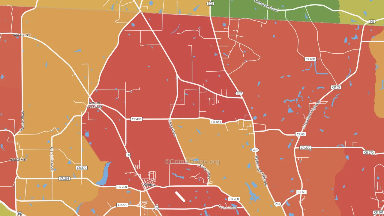 Mount Pleasant, FL Map of Vandalism Rates