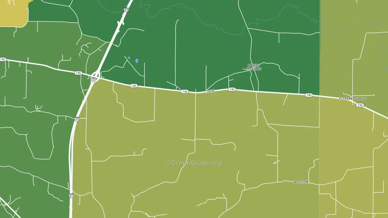 Mount Pleasant, IL Map of Vandalism Rates