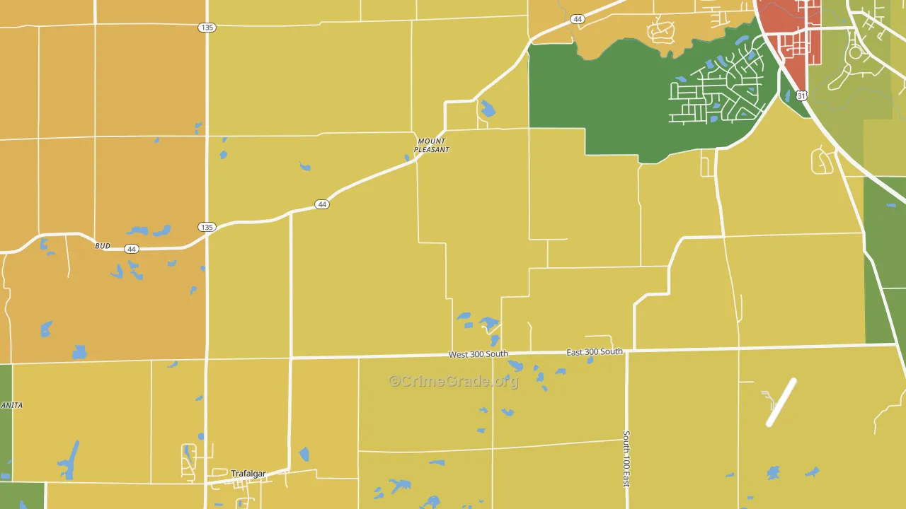 Mount Pleasant, IN Map of Vandalism Rates