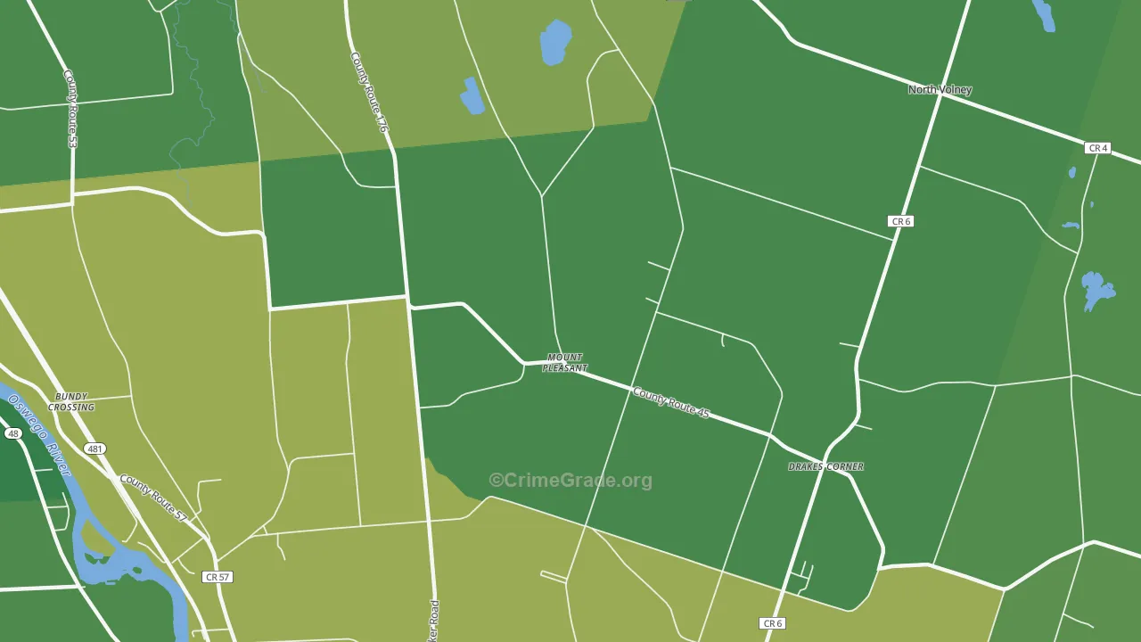 Mount Pleasant, NY Map of Vandalism Rates
