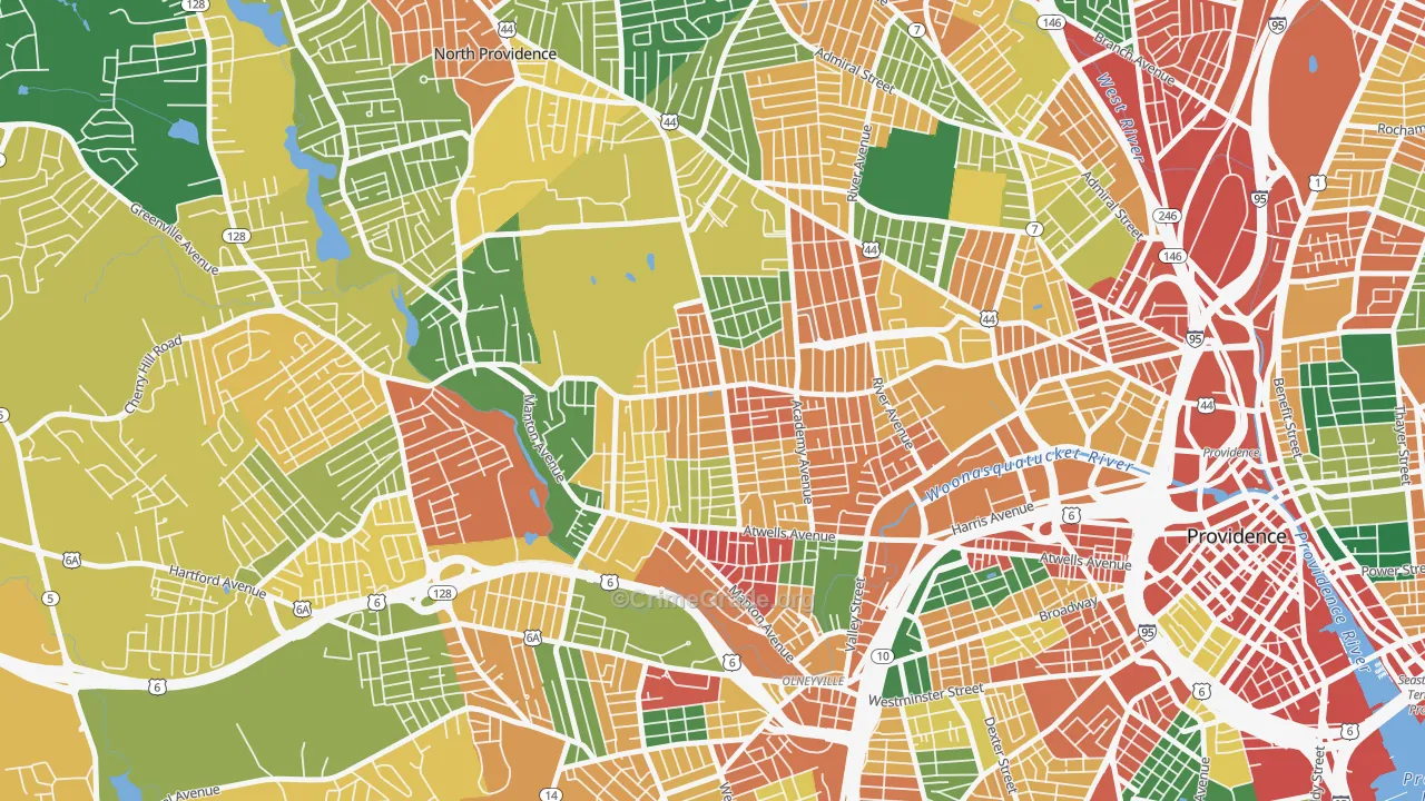 Mount Pleasant, Providence, RI Map of Vandalism Rates