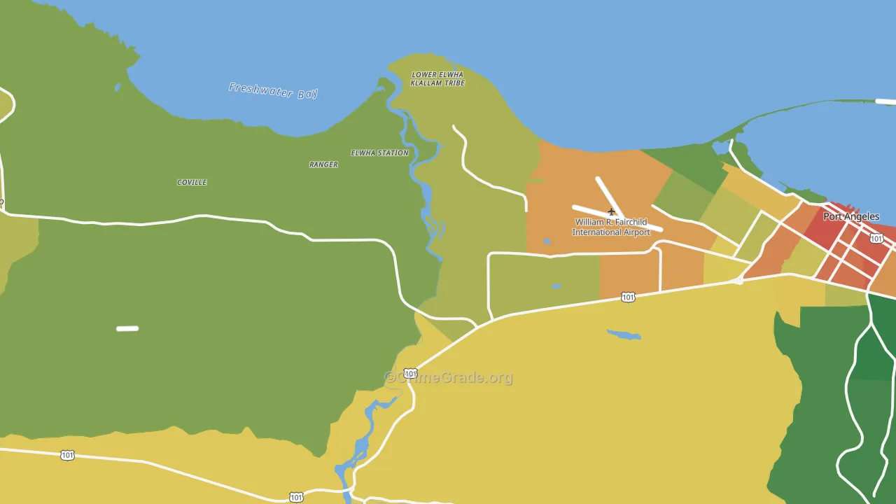 Mount Pleasant, WA Map of Vandalism Rates