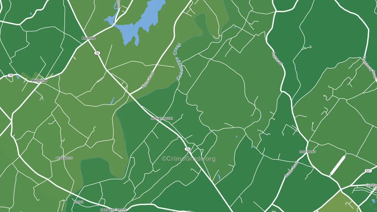Mount Royal, PA Map of Vandalism Rates