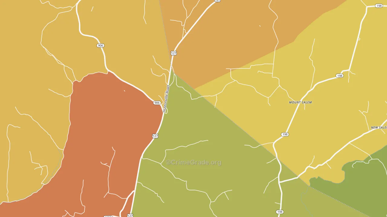 Mount Salem, KY Map of Vandalism Rates