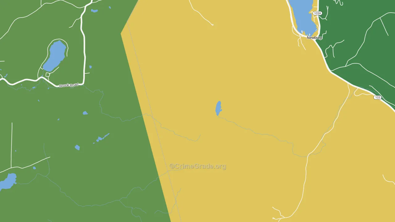 Mount Sunapee, NH Map of Vandalism Rates
