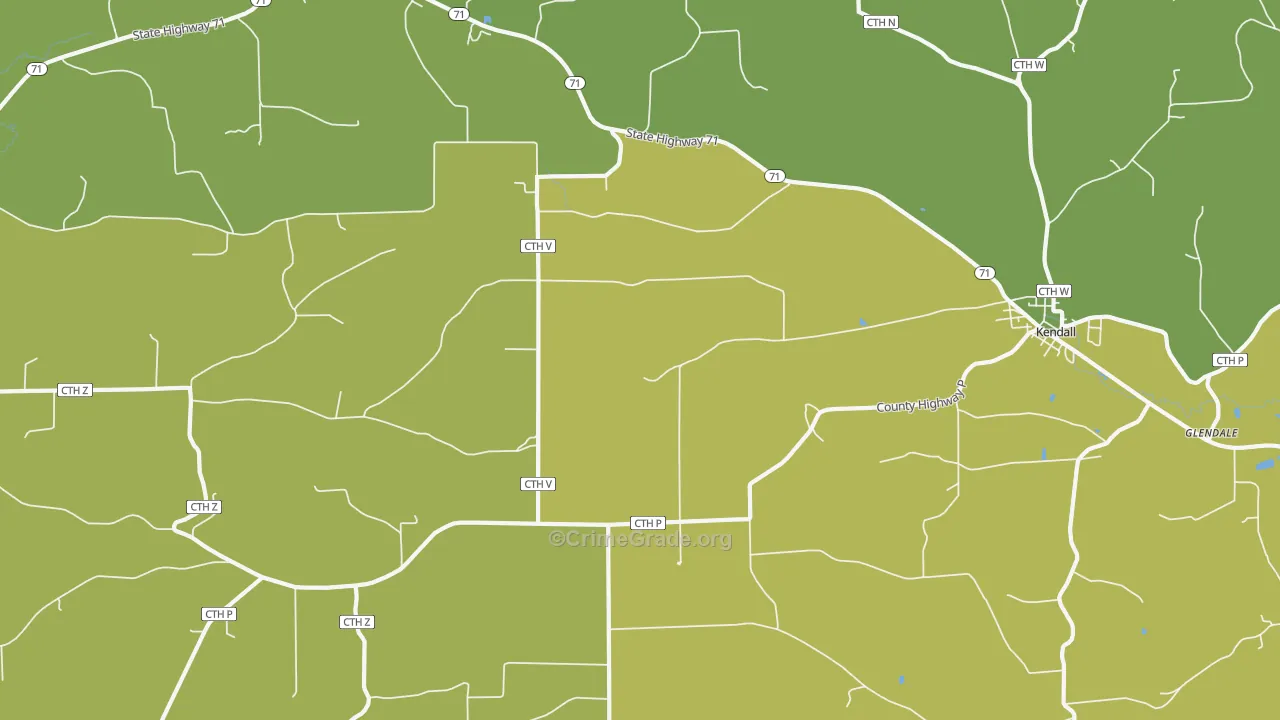 Mount Tabor, WI Map of Vandalism Rates