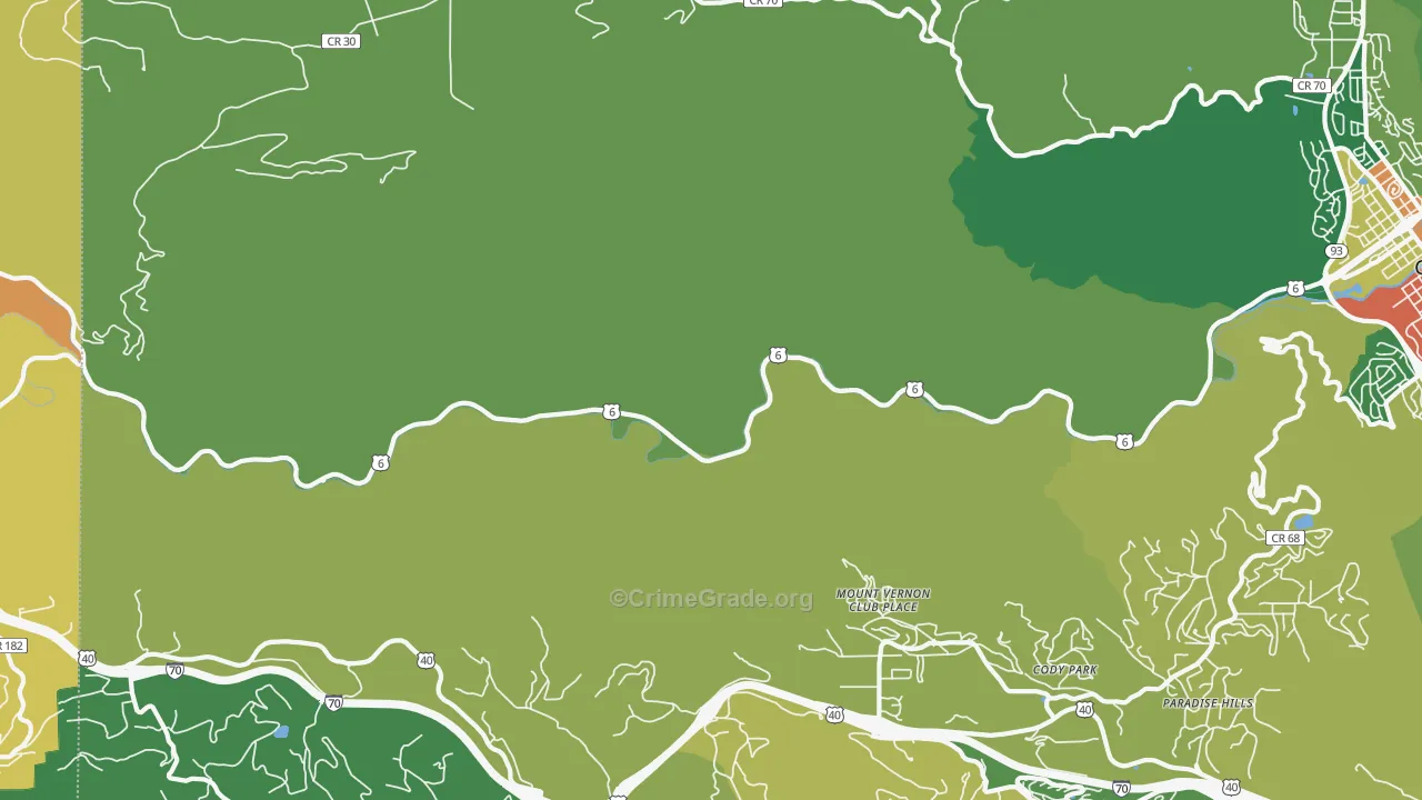 Mount Vernon Club Place, CO Map of Vandalism Rates