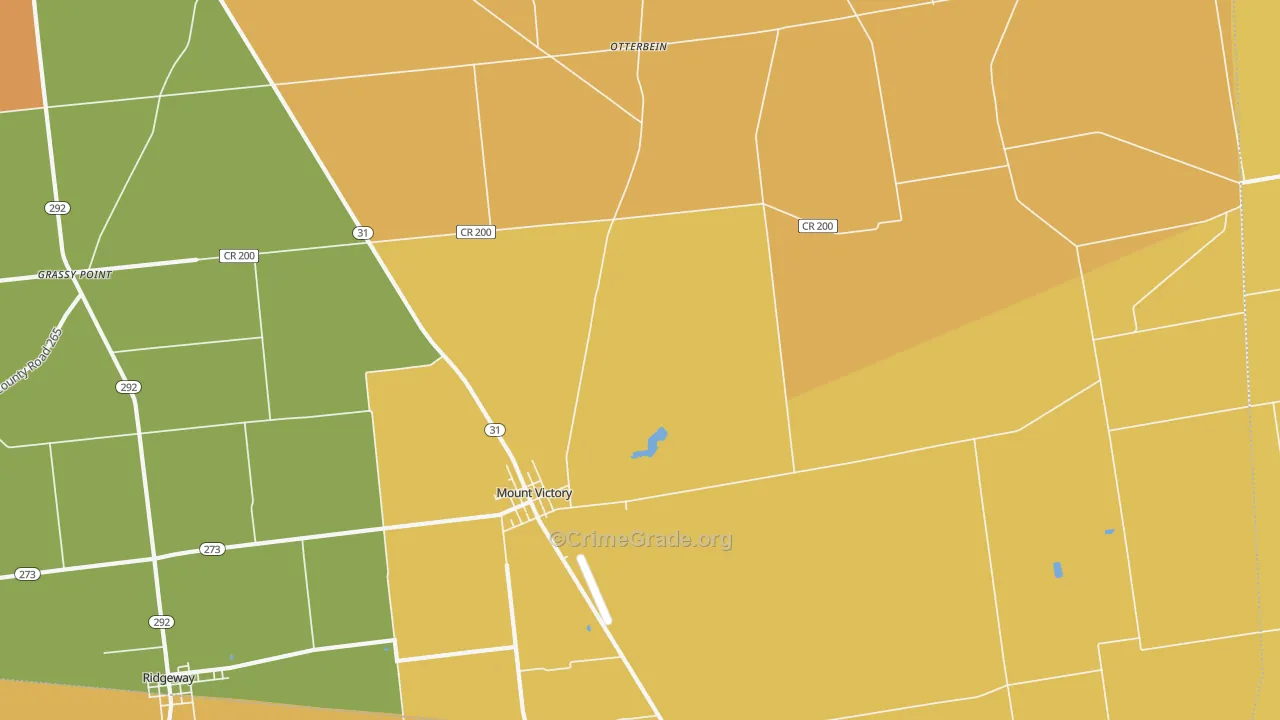 Mount Victory, OH Map of Vandalism Rates