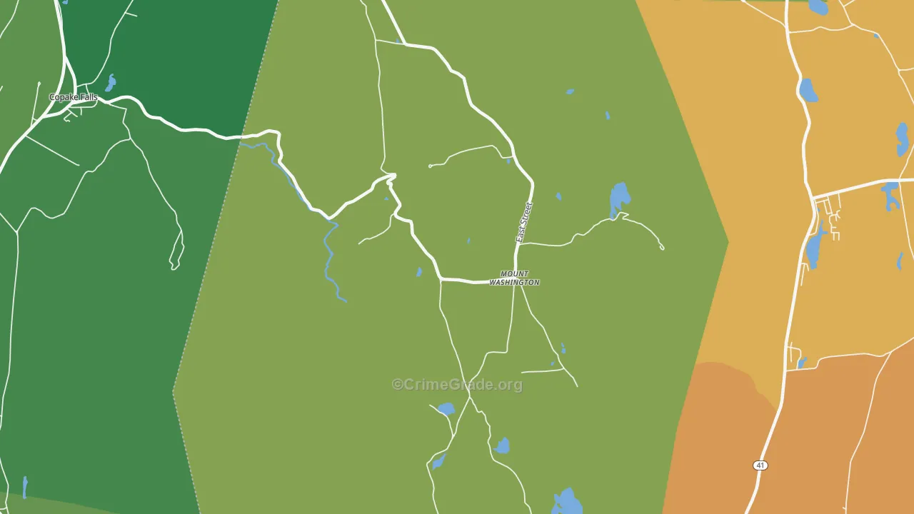 Mount Washington, MA Map of Vandalism Rates