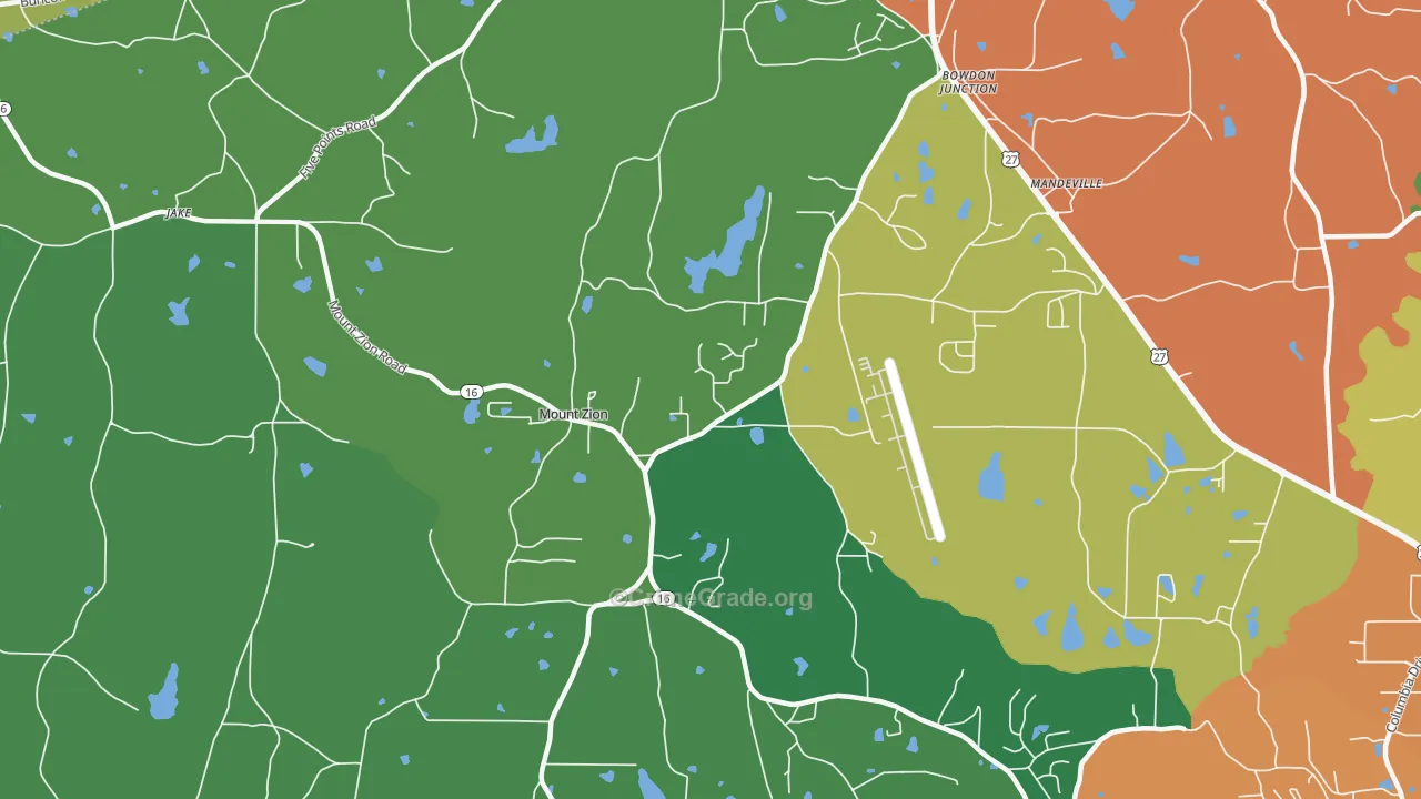 Mount Zion, GA Map of Vandalism Rates