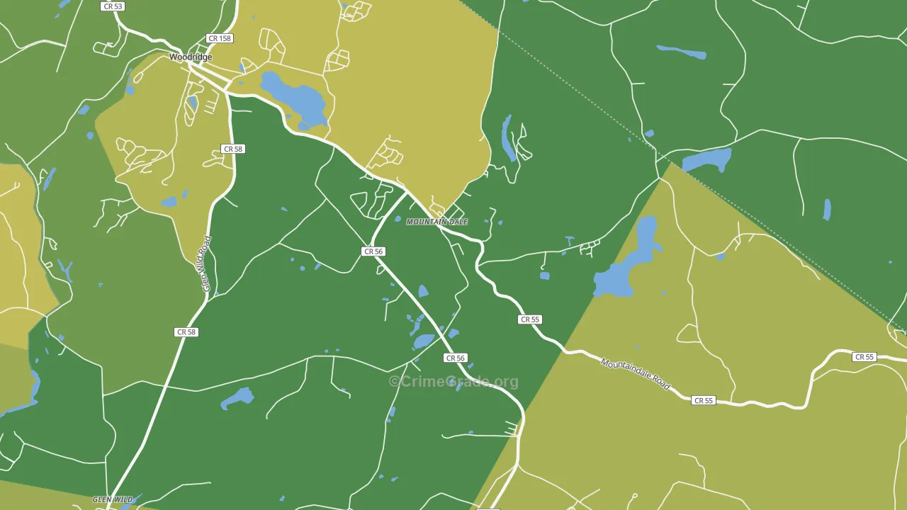 Mountain Dale, NY Map of Vandalism Rates