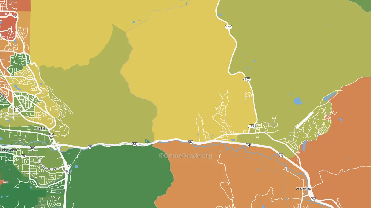 Mountain Green, UT Map of Vandalism Rates