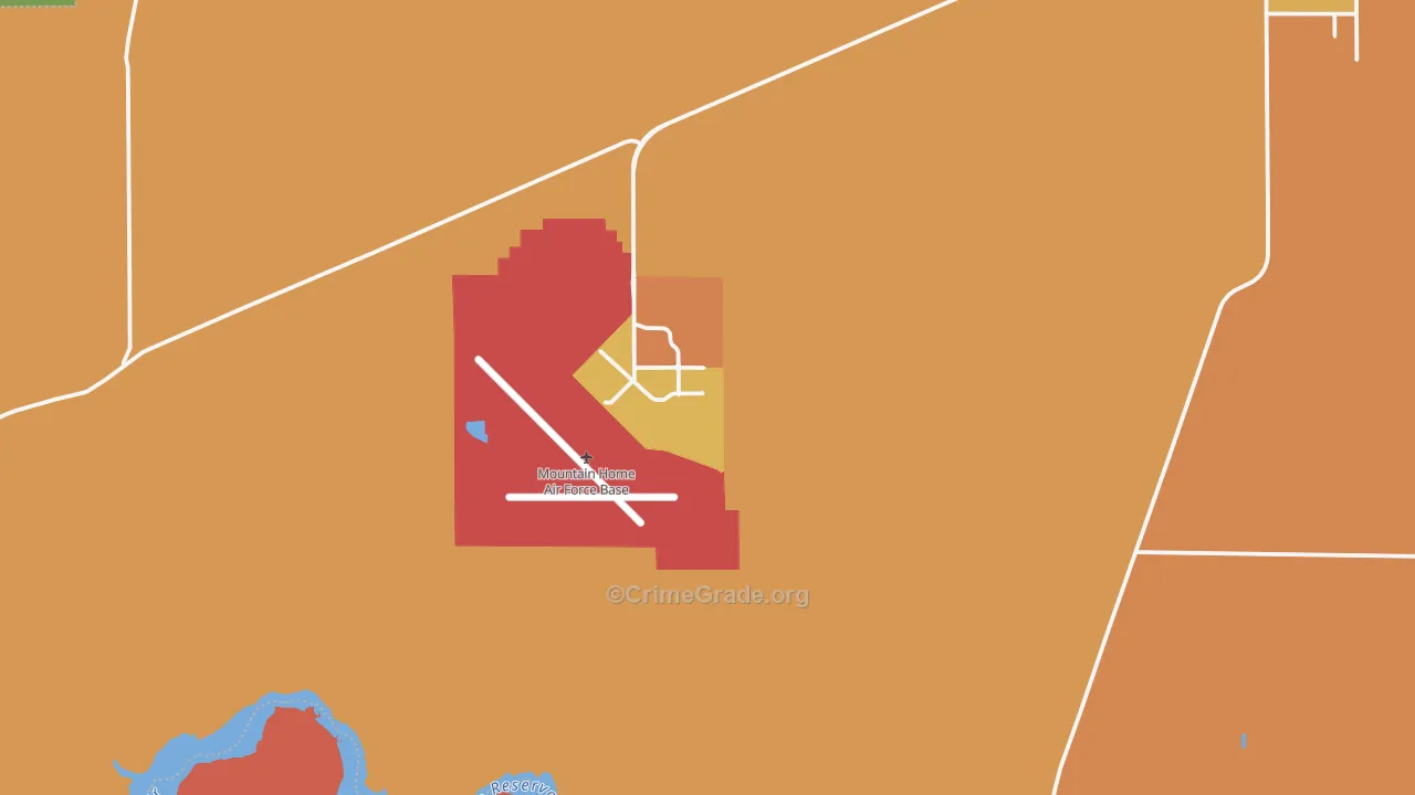 Mountain Home AFB, ID Map of Vandalism Rates