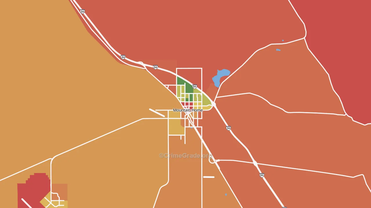Mountain Home, ID Map of Vandalism Rates