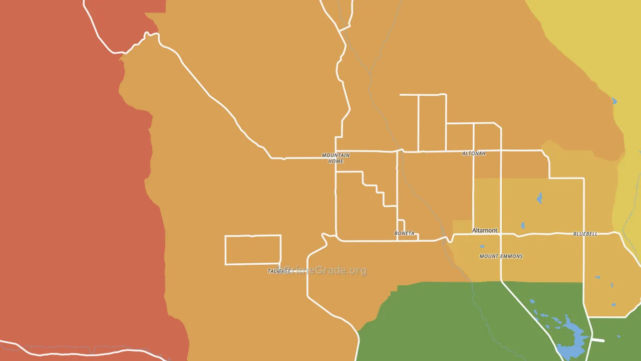 Mountain Home, UT Map of Vandalism Rates