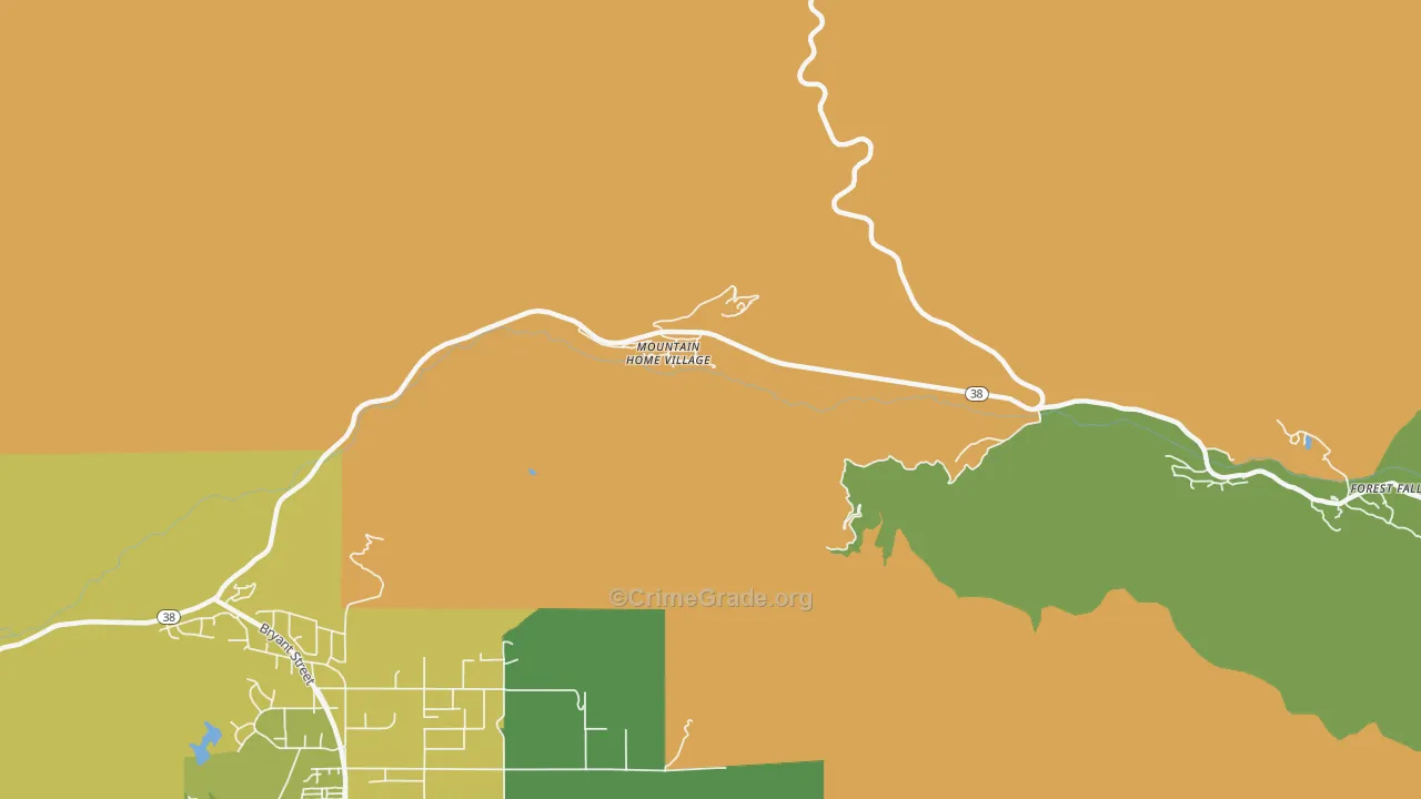 Mountain Home Village, CA Map of Vandalism Rates
