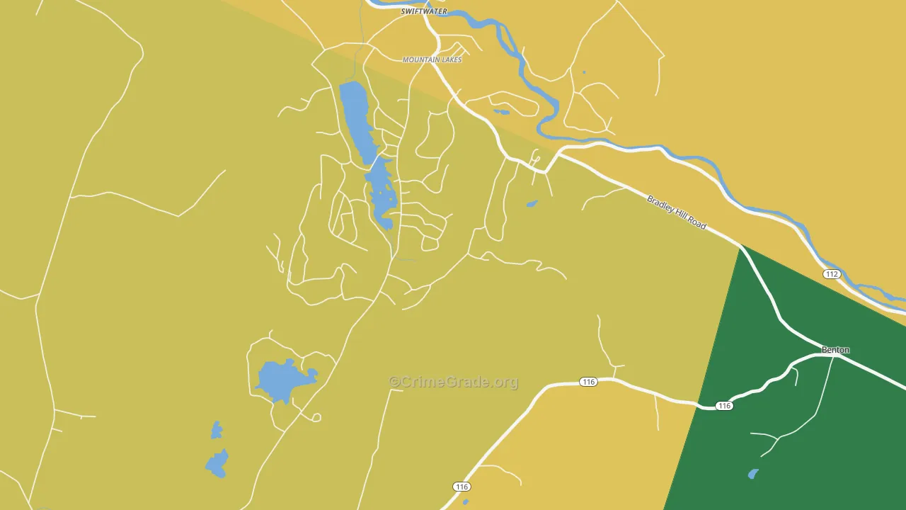 Mountain Lakes, NH Map of Vandalism Rates