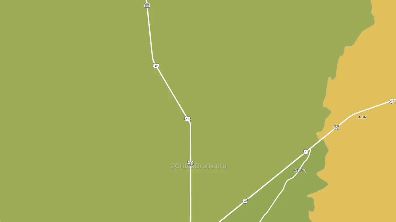 Mountain View, NM Map of Vandalism Rates