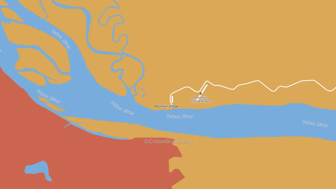 Mountain Village, AK Map of Vandalism Rates