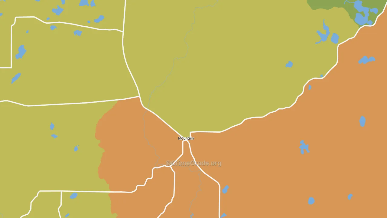 Mountain, WI Map of Vandalism Rates