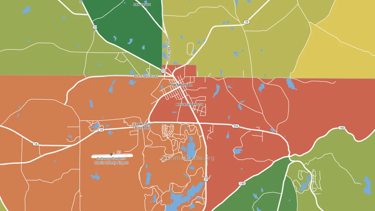 Mountainbrook, GA Map of Vandalism Rates
