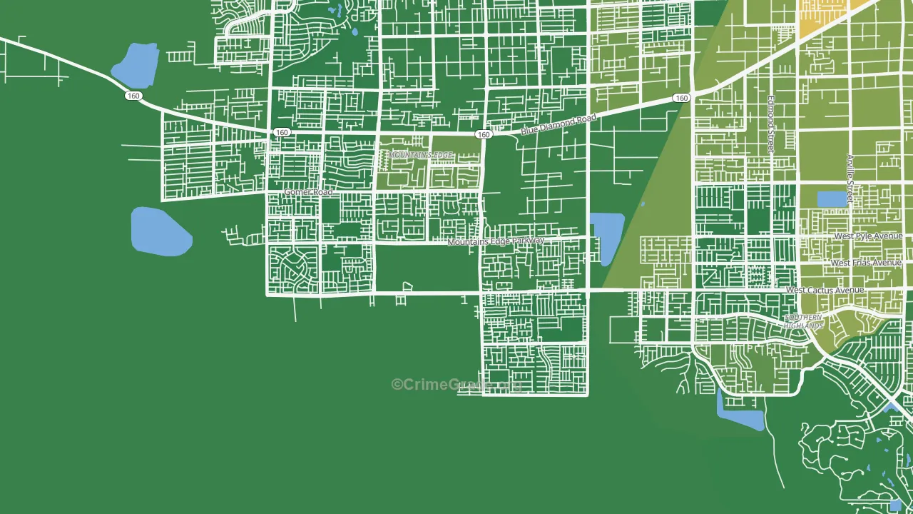 Mountain's Edge, Las Vegas, NV Map of Vandalism Rates