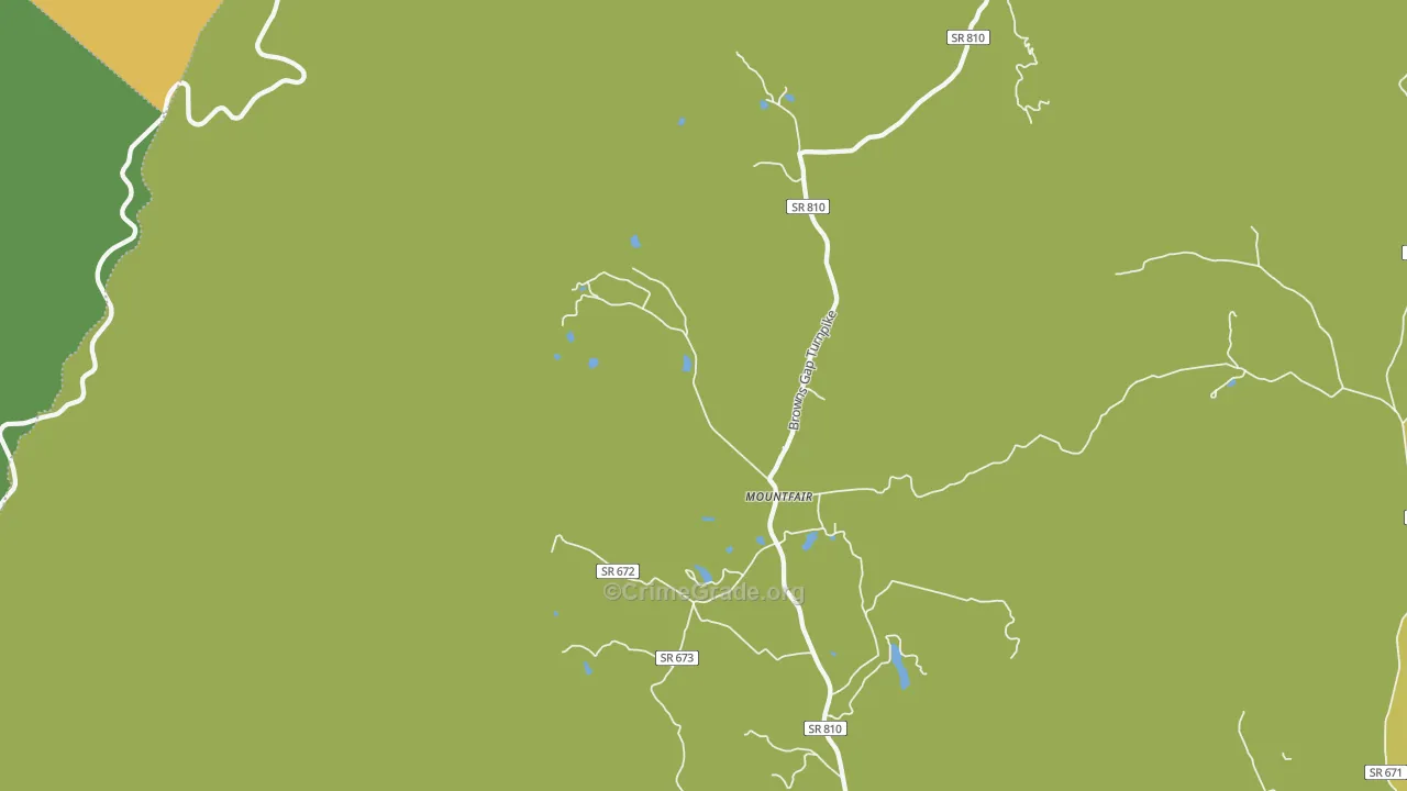 Mountfair, VA Map of Vandalism Rates