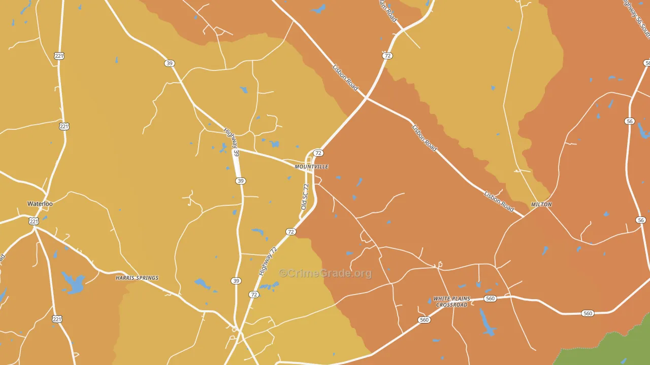 Mountville, SC Map of Vandalism Rates