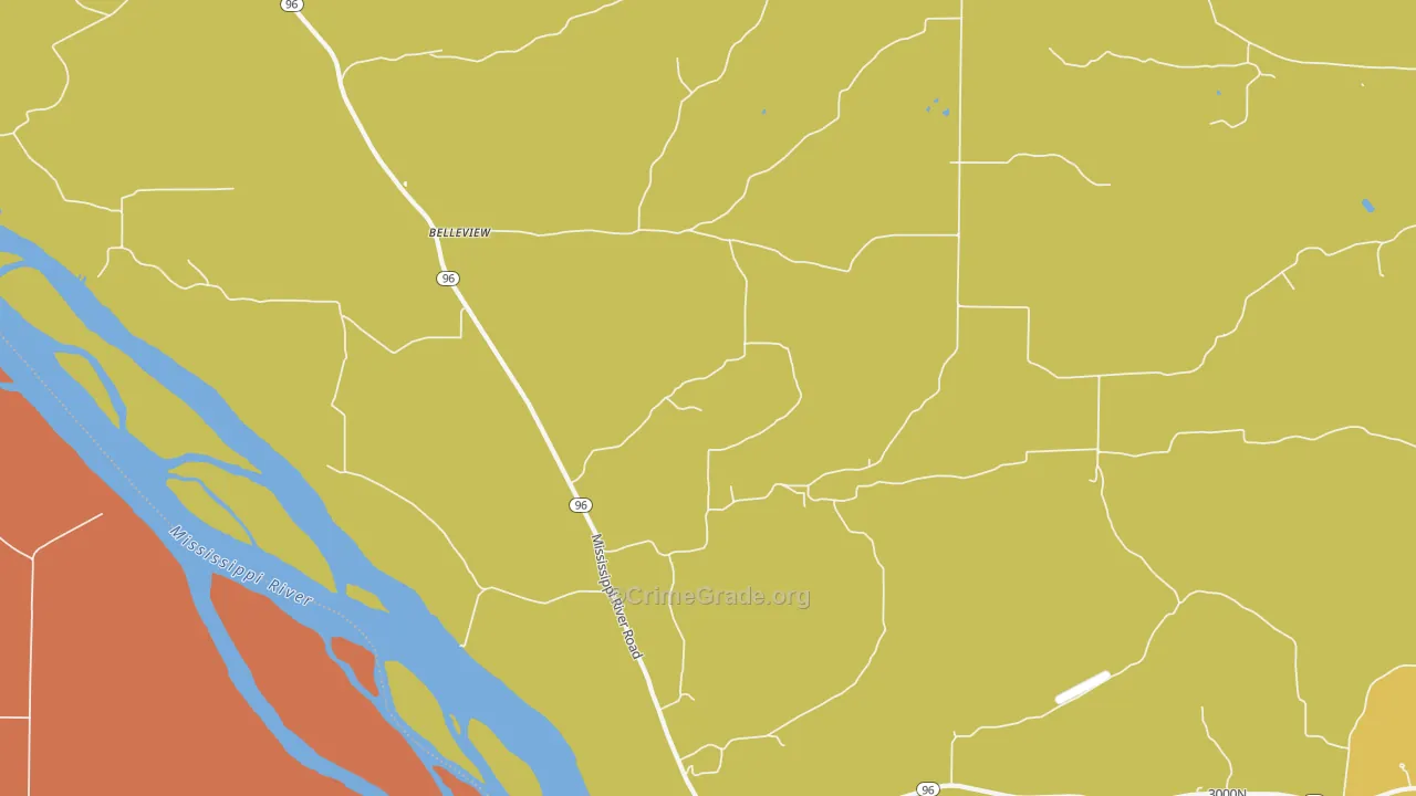 Mozier, IL Map of Vandalism Rates