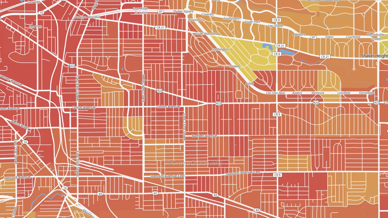 Mt Pleasant, Cleveland, OH Map of Vandalism Rates