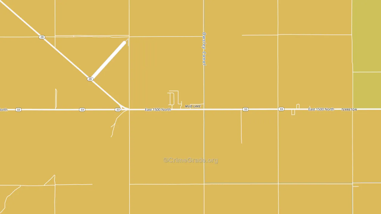 Mud Lake, ID Map of Vandalism Rates