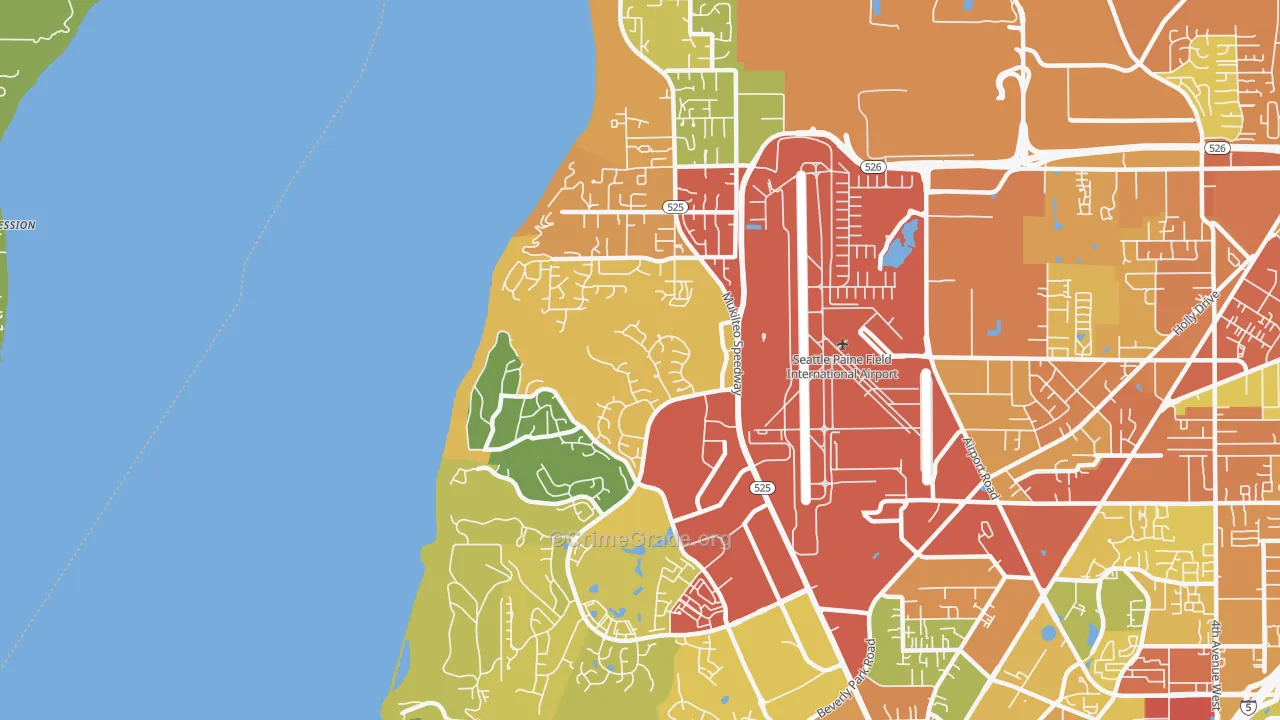 Mukilteo, WA Map of Vandalism Rates