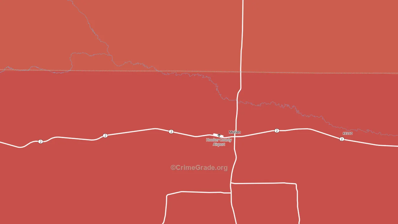 Mullen, NE Map of Vandalism Rates