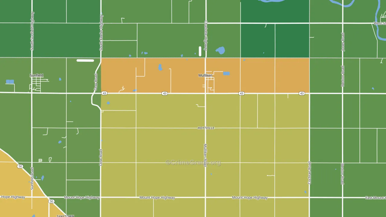 Mulliken, MI Map of Vandalism Rates