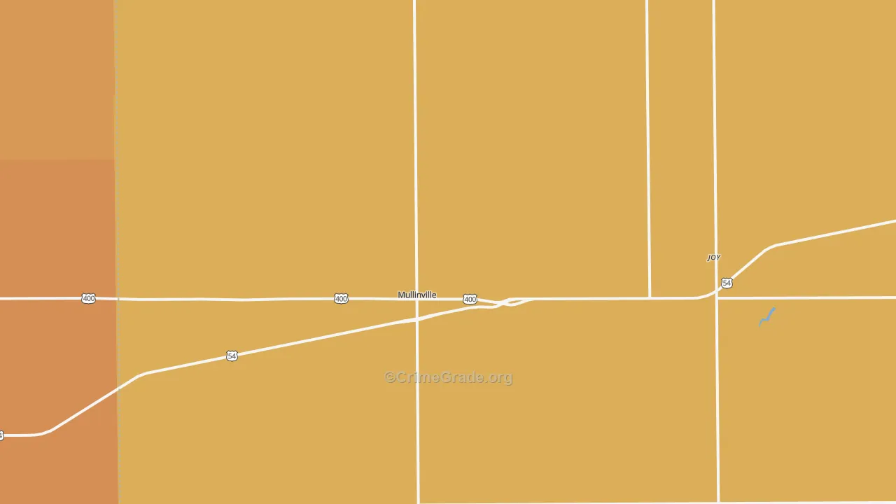 Mullinville, KS Map of Vandalism Rates