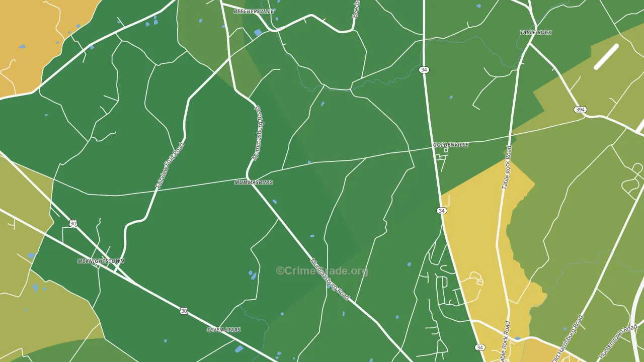 Mummasburg, PA Map of Vandalism Rates