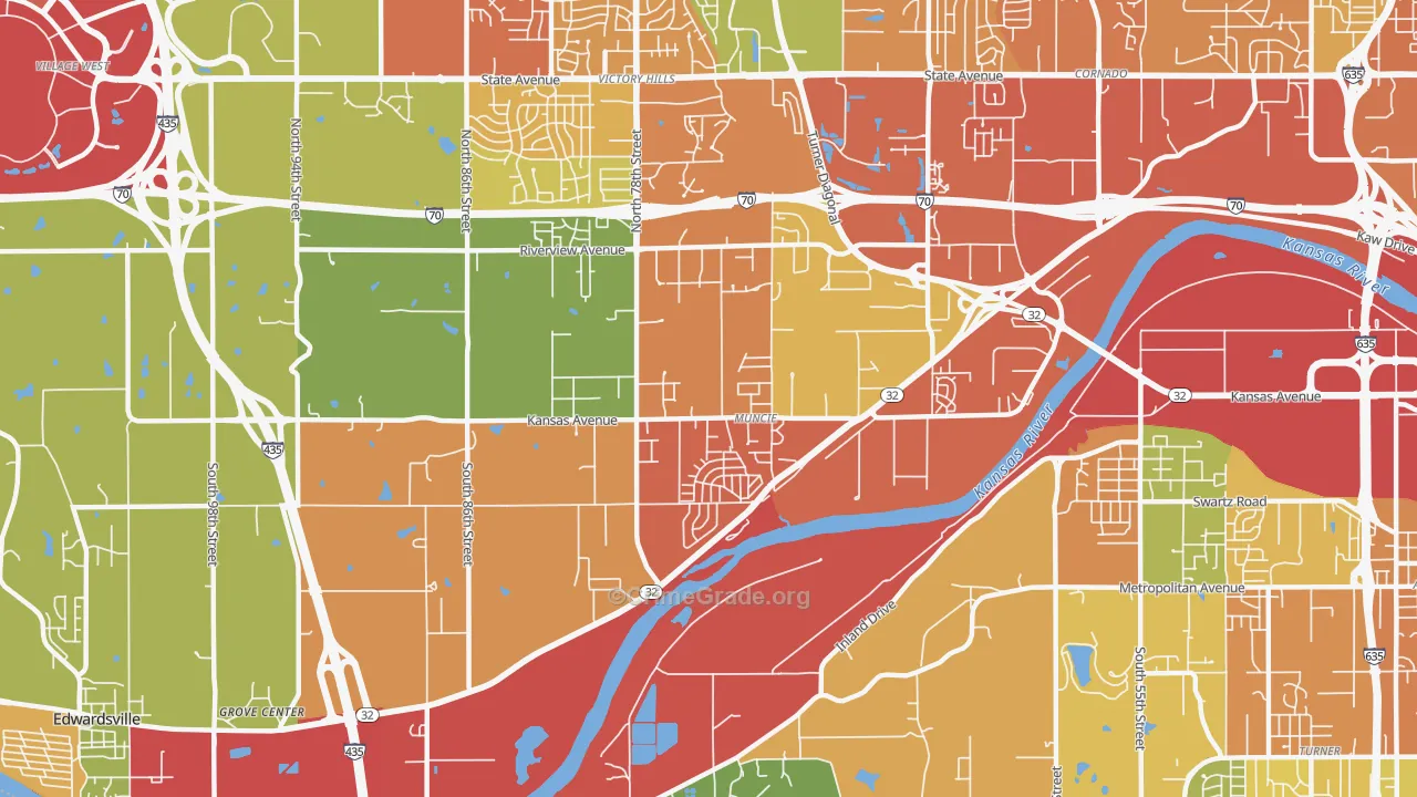 Muncie-Stony PT., Kansas City, KS Map of Vandalism Rates
