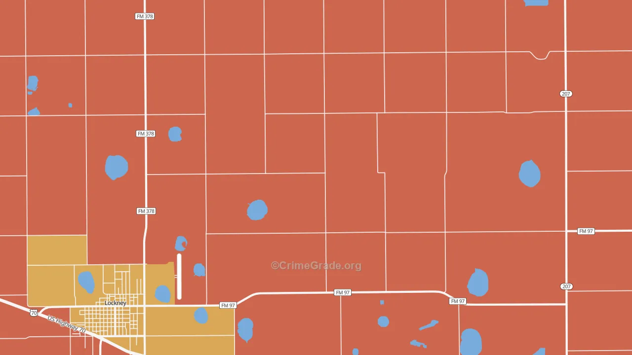 Muncy, TX Map of Vandalism Rates