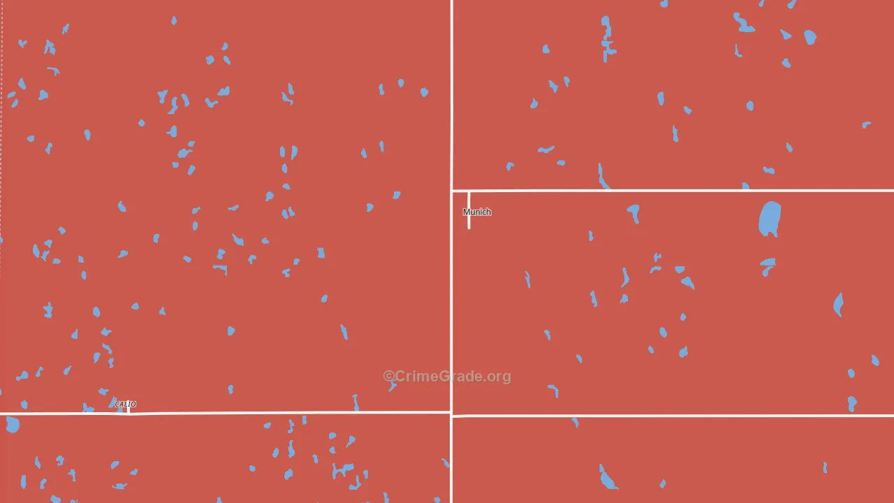 Munich, ND Map of Vandalism Rates