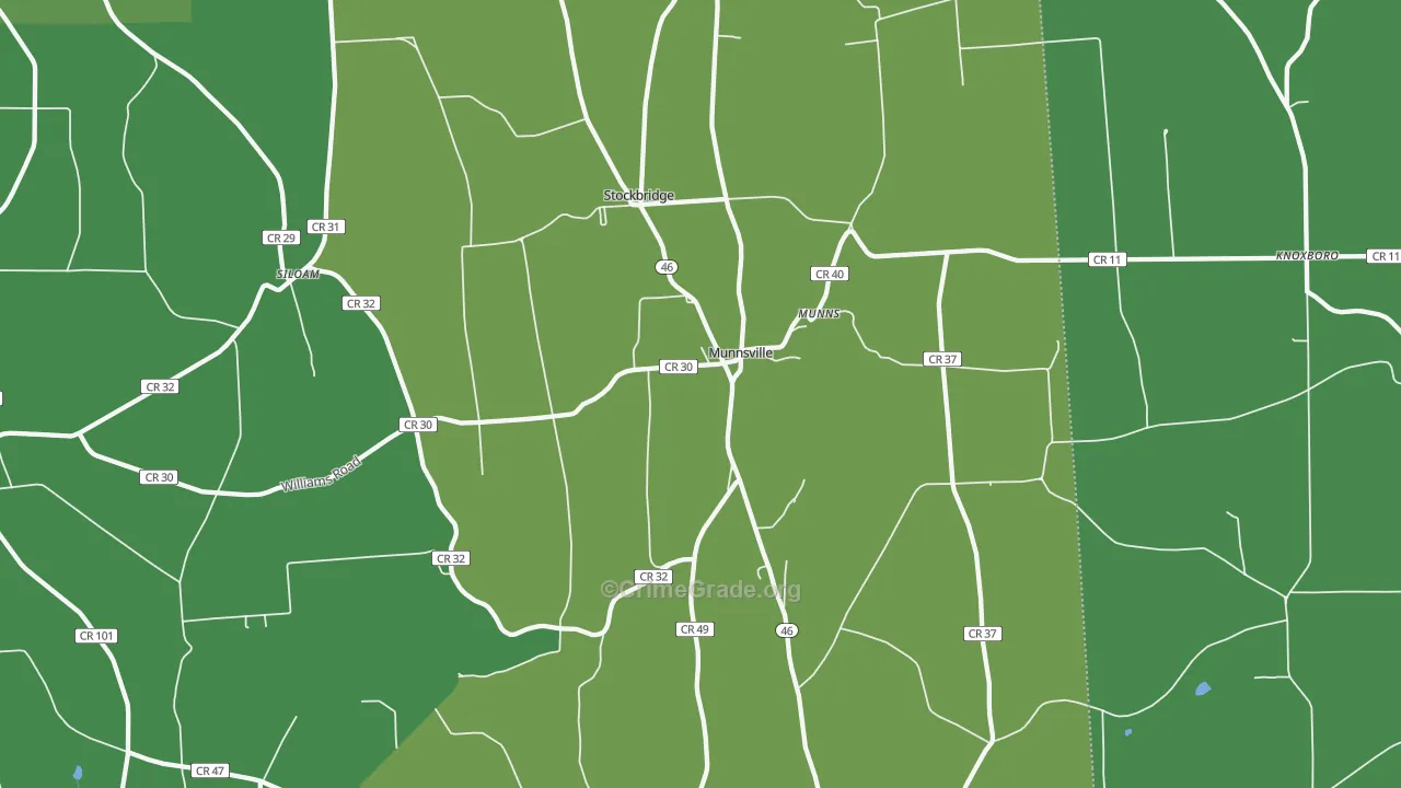 Munnsville, NY Map of Vandalism Rates