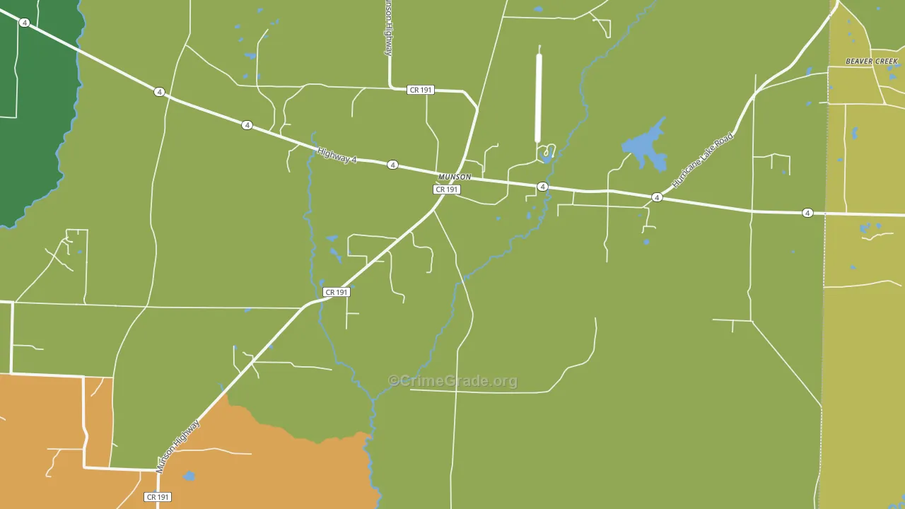 Munson, FL Map of Vandalism Rates