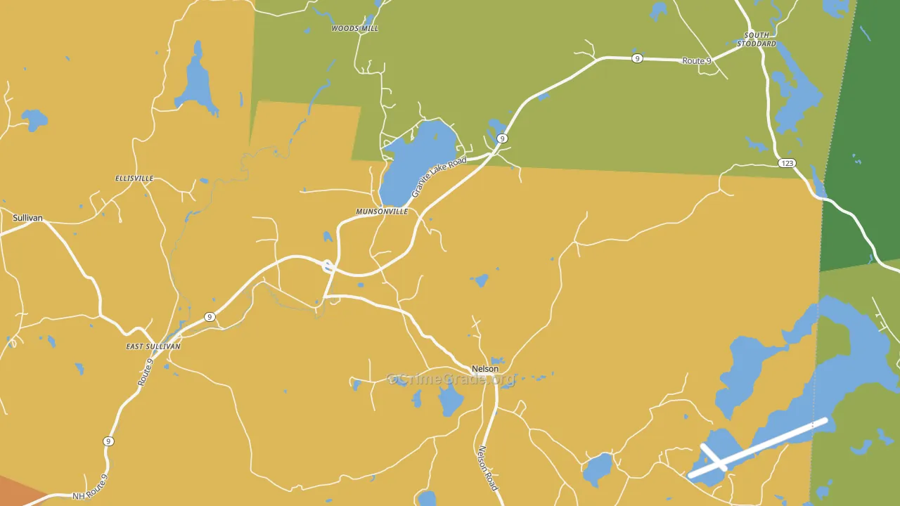 Munsonville, NH Map of Vandalism Rates